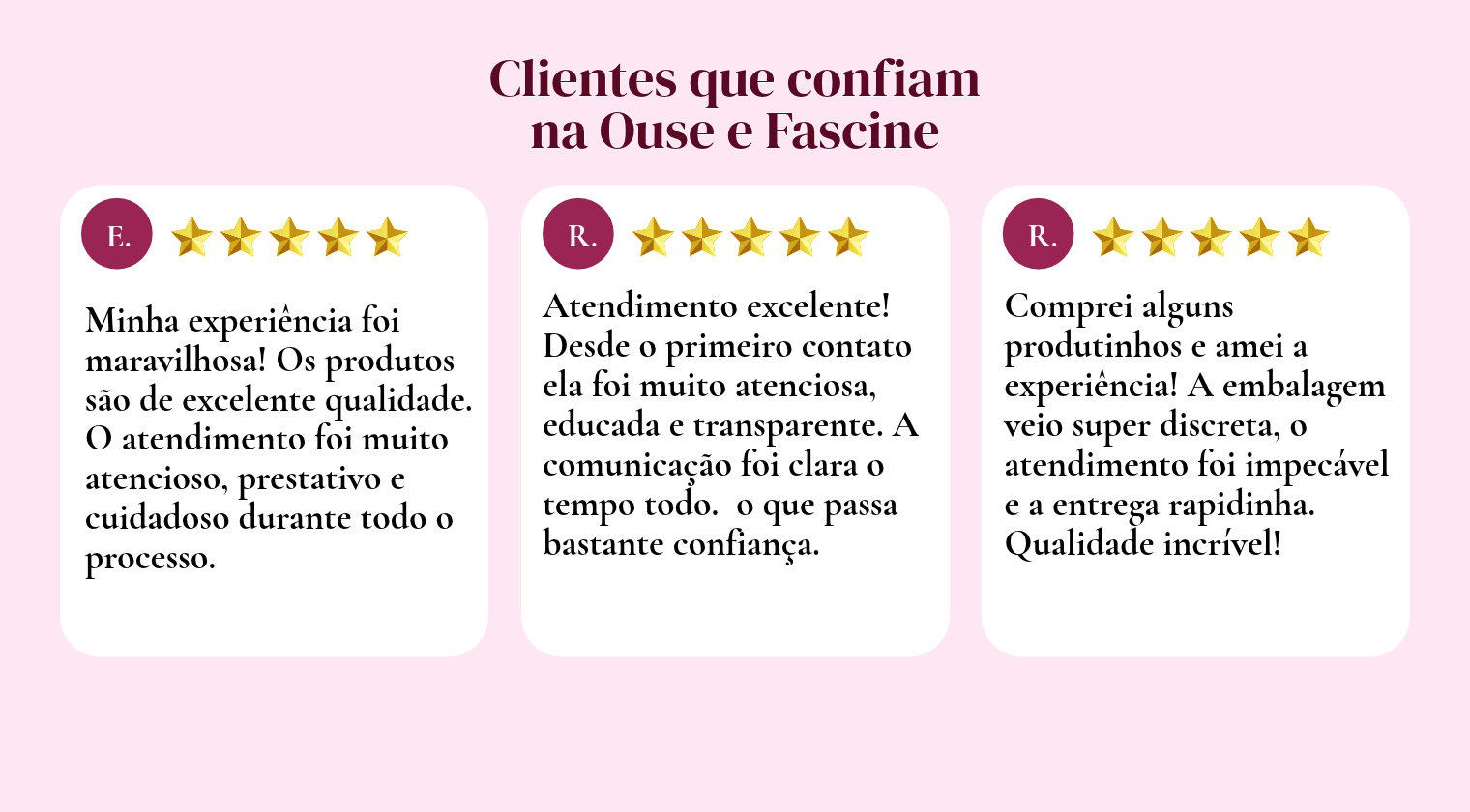 Clientes que confiam na Ouse & Fascine